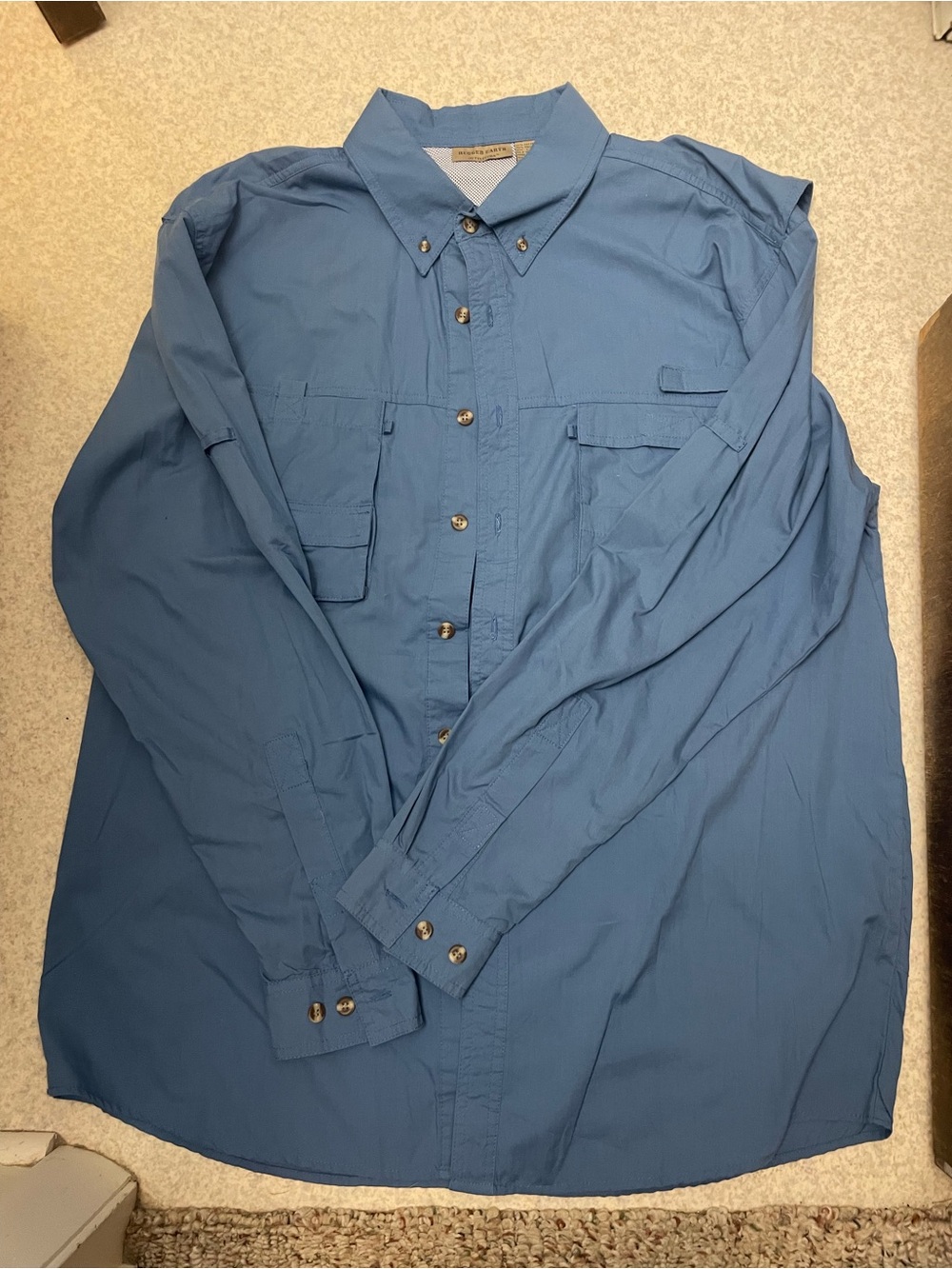 Men's Slate Blue Long-Sleeve Button-Down Rugged Earth Outfitters